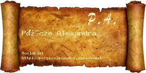 Pöcze Alexandra névjegykártya