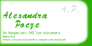 alexandra pocze business card